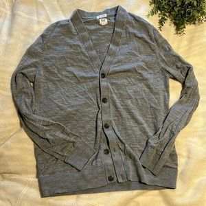 Men’s GAP Merino wool button up gray cardigan